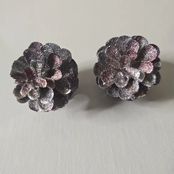 HANDCRAFTED Pinecorn Pierced Earrings HANDPAINTED Holiday Jewelry Accessories - Picture 5 of 15